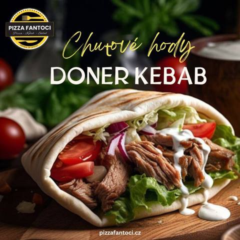 Döner kebab v pita chlebu