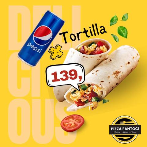Tortilla dürüm s nápojem